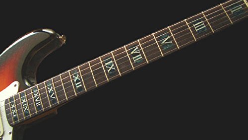 Jockomo Roman Numeral Block/Black Pearl Guitar Inlay Sticker
