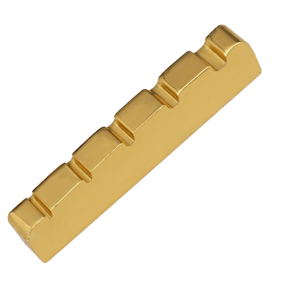 Brass Nut 5 String Slotted Electric Bass Guitar Nut 45Mm X 6Mm