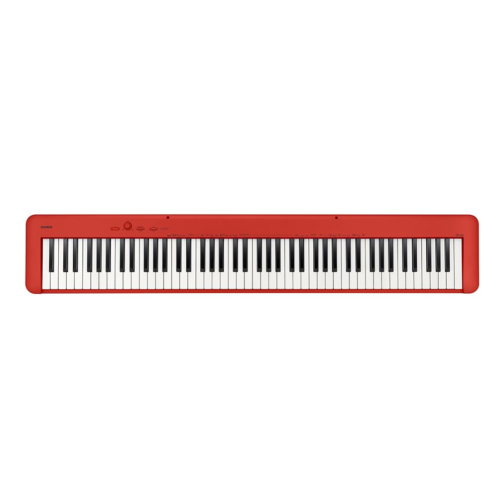 Casio Cdp-S160Rd (Kp80) BeginnerS Piano With Scaled Hammer Action 88 Keys, Headphone Jack And Duet Mode - Red