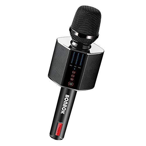 Bonaok Karaoke Microphone, Portable Wireless Bluetooth Karaoke Mic System For Car Home Outdoor Party, Karaoke Machine For Pc/All