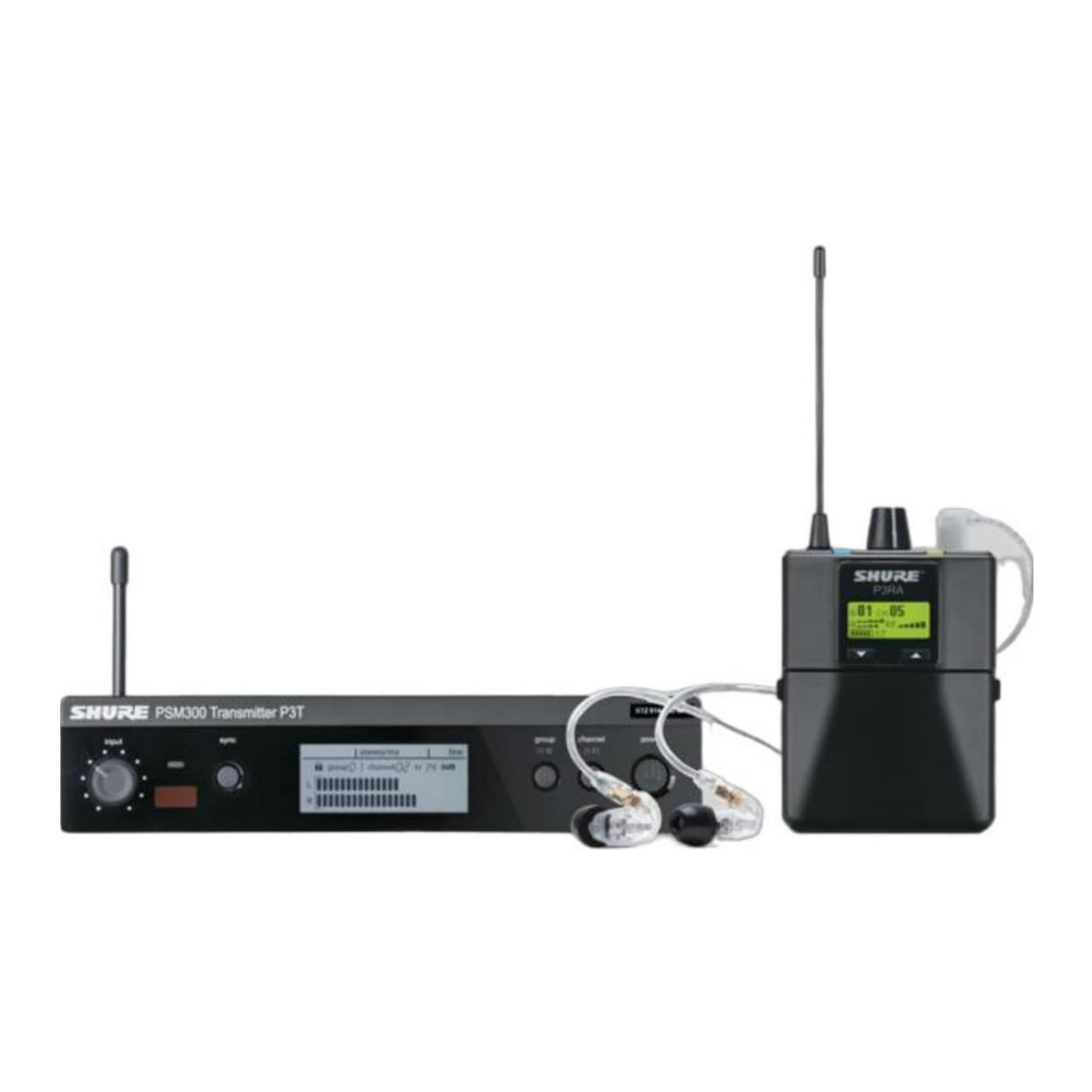 Shure Psm300 P3Tra215Cl Pro Wireless In-Ear Personal Monitoring System With Se215-Cl Earphones - H20 Band