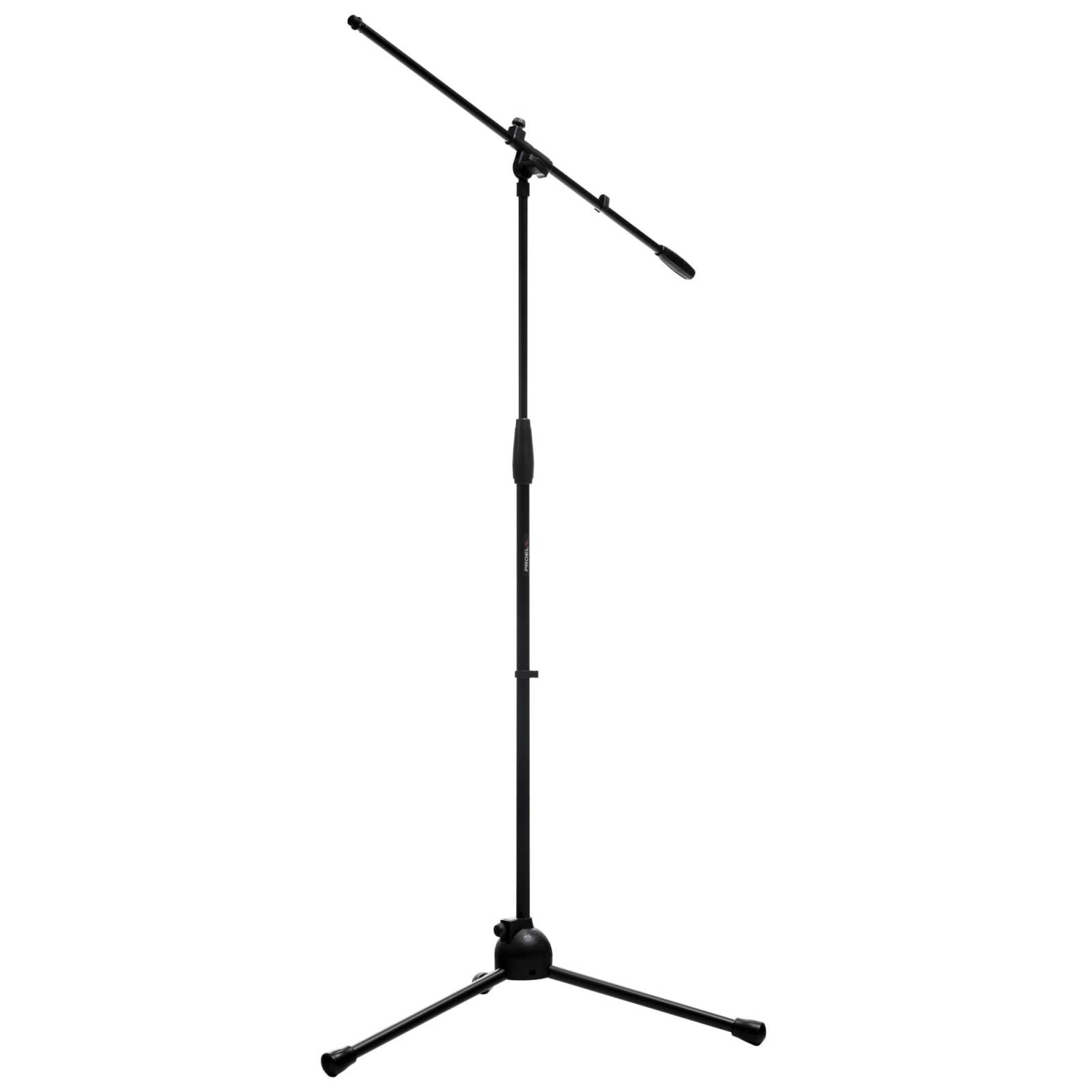 Proel Rsm180 Professional Grade- Microphone Stand With Fixed Boom Arm | Nylon 6.6 Reinforced Tripod Base | Durable Stage Mic Sta