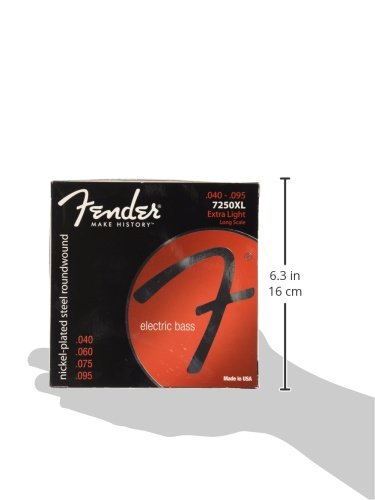 Fender Accesories 073-7250-402 Nickel Plated Bass Guitar Strings, Light