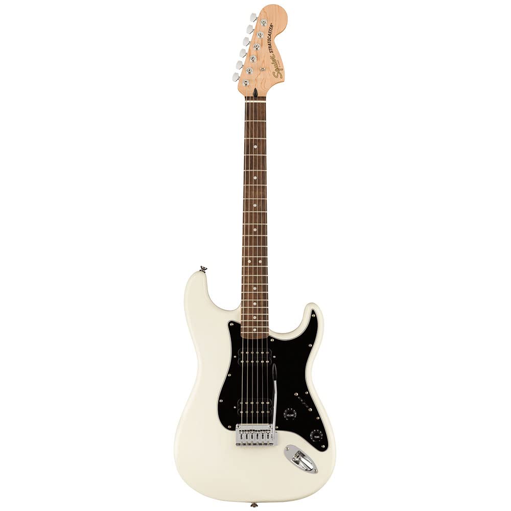 Squier Affinity Series Stratocaster Electric Guitar, Olympic White, Laurel Fingerboard