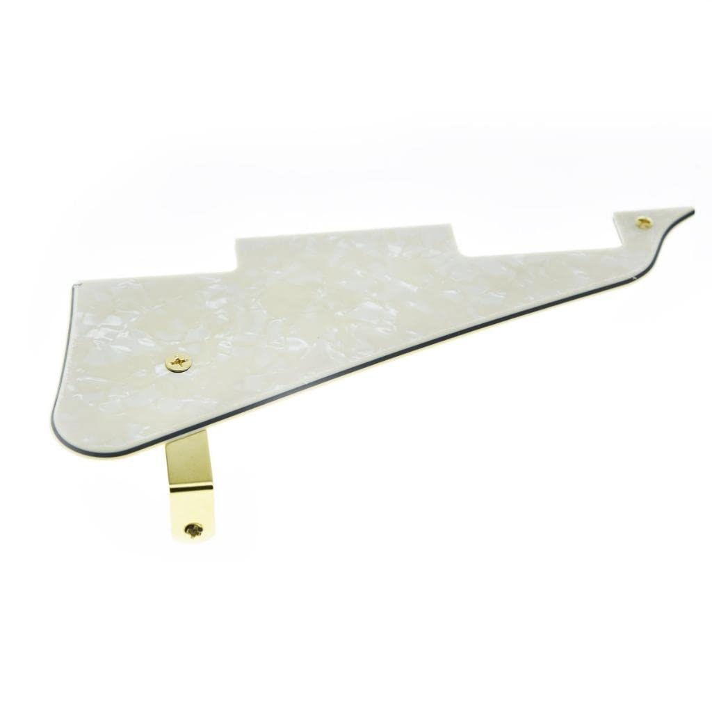 Dopro Lp Guitar Pickguard And Lp Stainless Steel Bracket With Gold Steel Mounting Screws For Usa Les Paul Aged Pearl