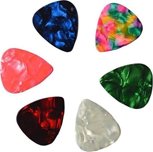 Sls Music Stylish Colorful 0.46Mm Celluloid Guitar Picks - Pack Of 6 Plectrums For Guitar & Ukulele