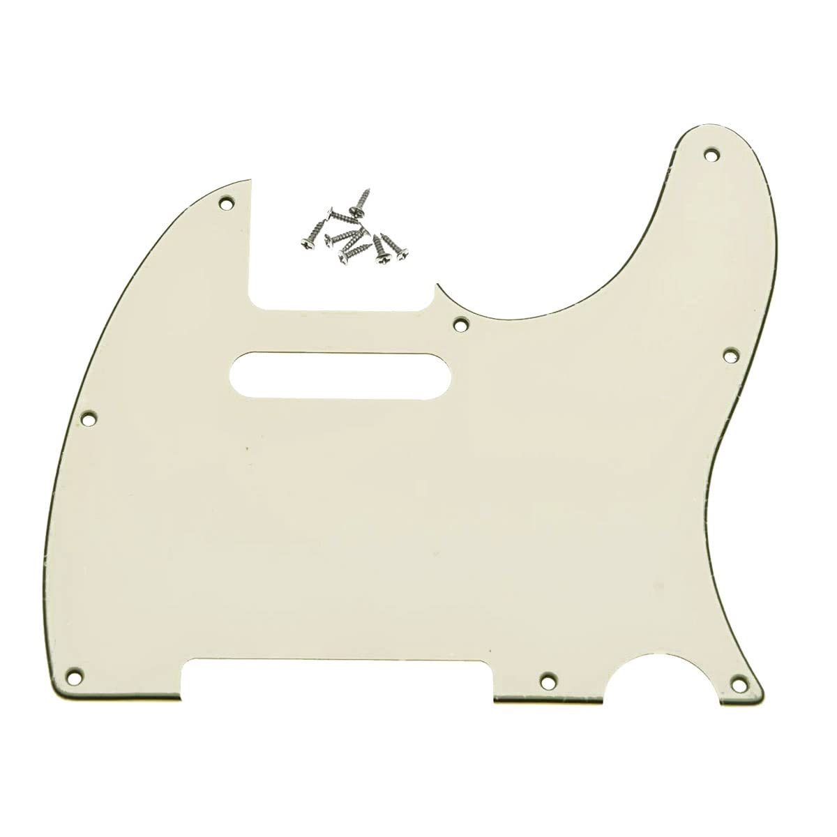 Dopro 8 Hole Tele Guitar Pickguard Scratch Plate Fits Usa/Mexican Fender Telecaster Aged White