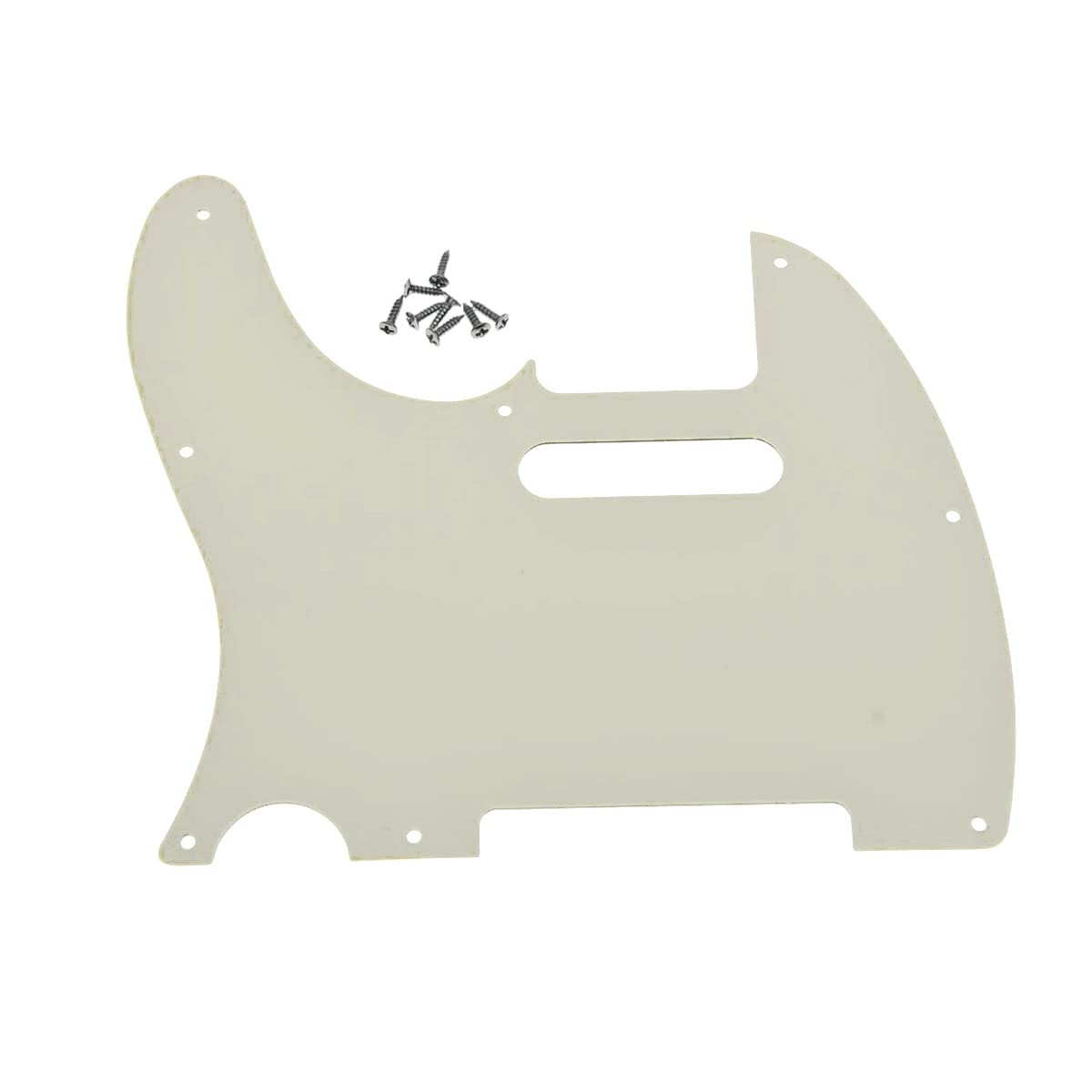Dopro 8 Hole Tele Guitar Pickguard Scratch Plate fits USA/Mexican Fender Telecaster Aged White