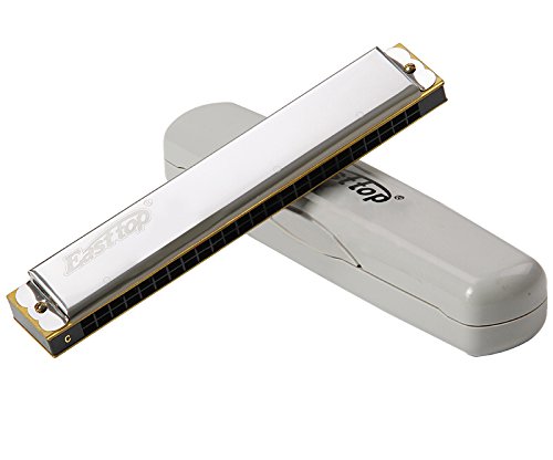 Easttop Harmonica 24 Holes 48 Tones With C Key Professional Mouth Organ Tremolo