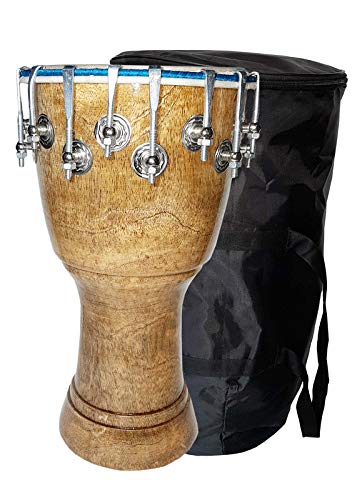 Gt Manufacturers Free Style Rope|Tuned Djembe|Djembe Drums(8 Head)|Musical Instrument|Percussion Hand Drums|-Brown