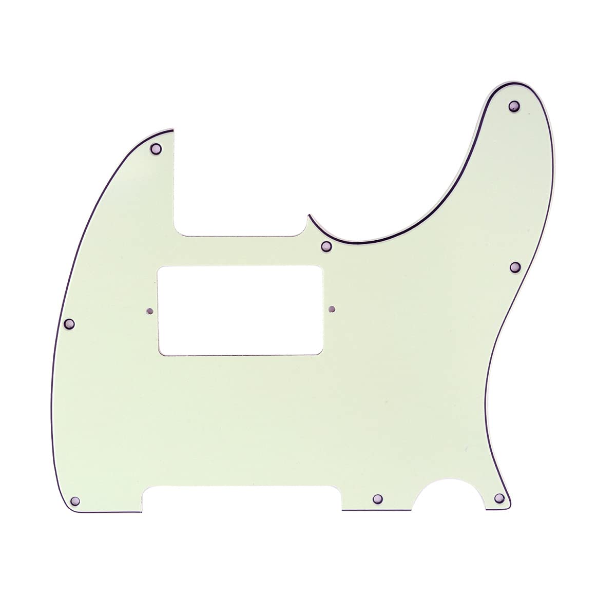 Musiclily 8 Hole Guitar Telecaster Pickguard Humbucker Hh Scratch Plate For Fender Usa/Mexican Standard Tele Parts, 3Ply Ivory