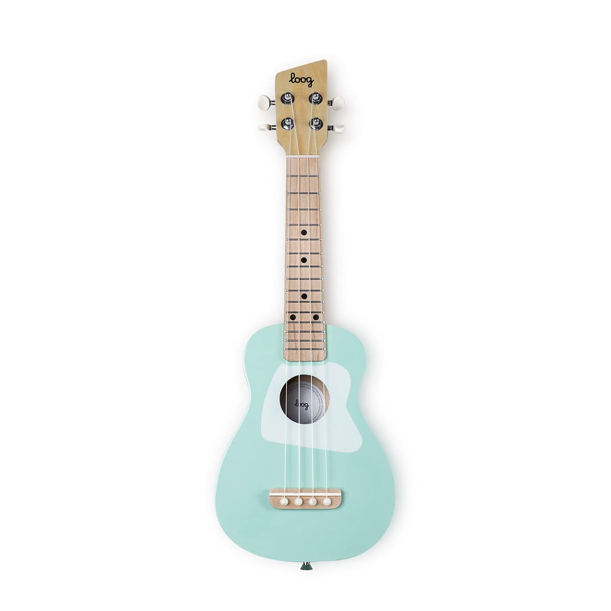Loog Wood Soprano Ukulele for Kids & Beginners, App & Lessons, All Ages (Green)