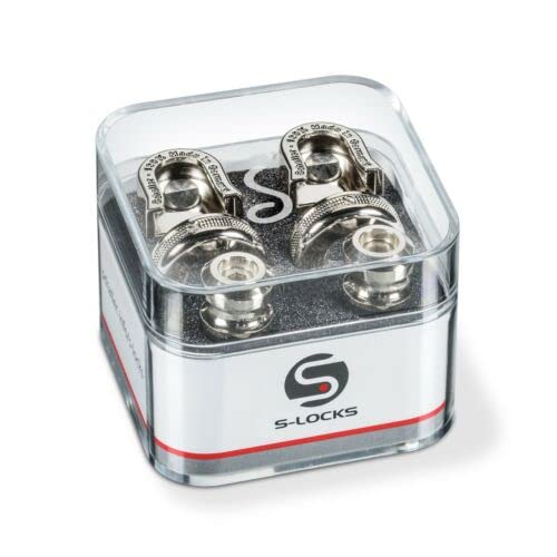 Schaller S Locks Guitar Strap Locks And Buttons (Pair) Nickel