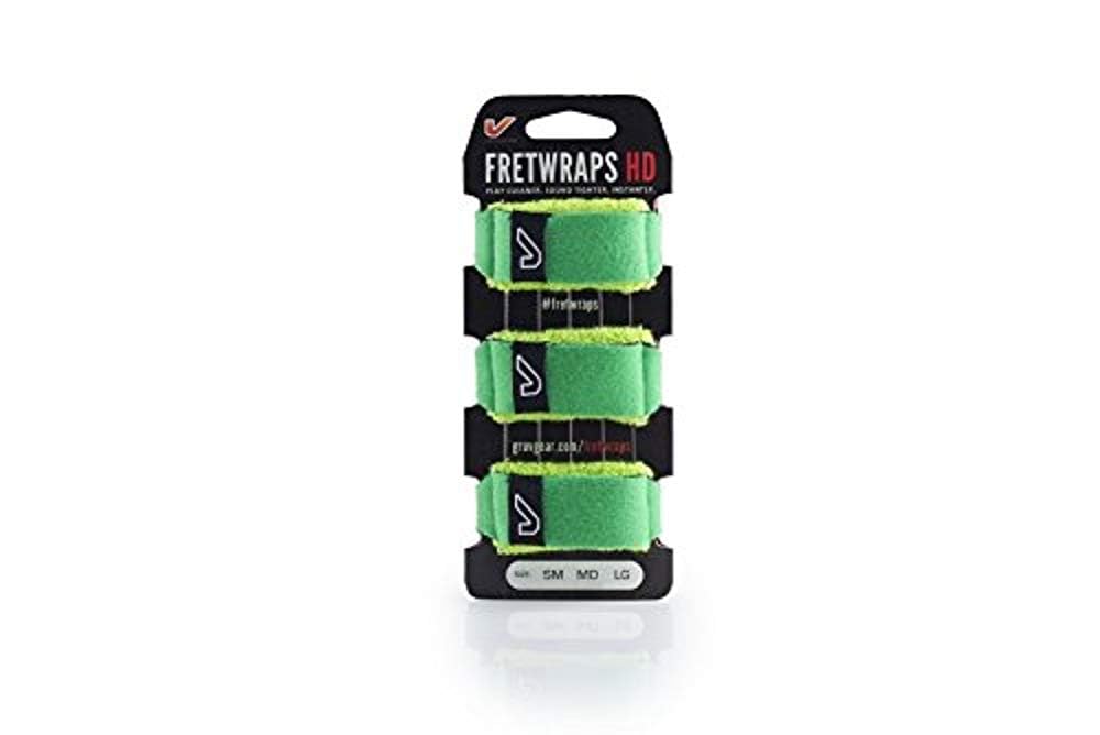 Gruv Gear Fretwraps Hd 3-Pack ''Leaf'' Guitar String Muters, Green, Small