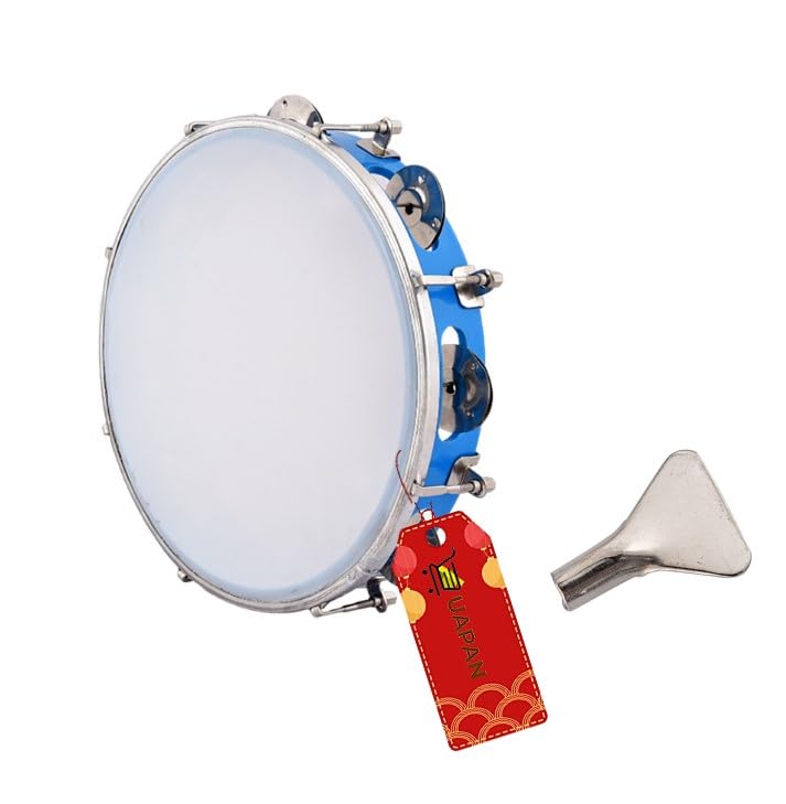Uapan Dafli Musical Instrument I Dafli/Tambourine I 7Inch Hand Percussion Musical Instrument I Blue Color I Small Tambourine