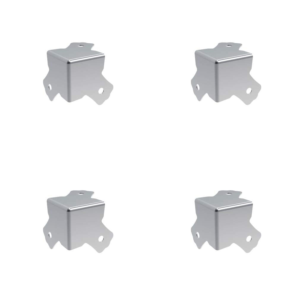 Penn Elcom Steel Flat Corner - Set Of 4 | Flight Case Hardware With 3 Mounting Holes | 1.0Mm Steel Pennbrite Finish | Durable Pr
