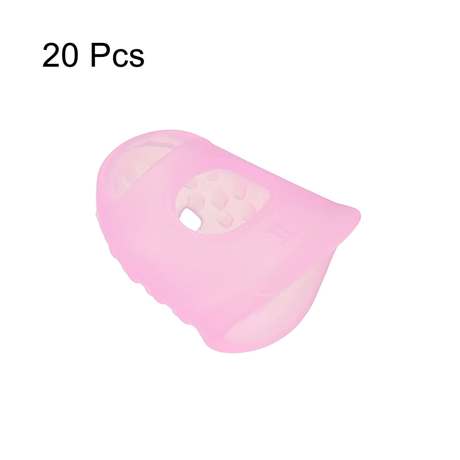 PATIKIL Finger Tips Anti Slip Fingertip Protector, 20 Pack 28mm Silicone Finger Guard for Paper Sorting Sewing Guitar Playing, P