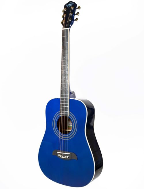 Oscar Schmidt OG5 3/4-Size Kids Acoustic Guitar - Blue Learn-to-Play Bundle with Tuner, Strap, Picks, Instructional Book/DVD, an