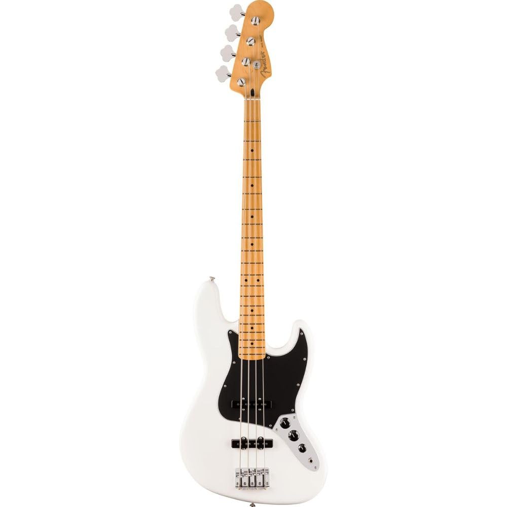 Fender Player II Jazz Bass - Polar White with Maple Fingerboard Bundle with Fender FB620 Electric Bass Gig Bag (Black), 12-Pack