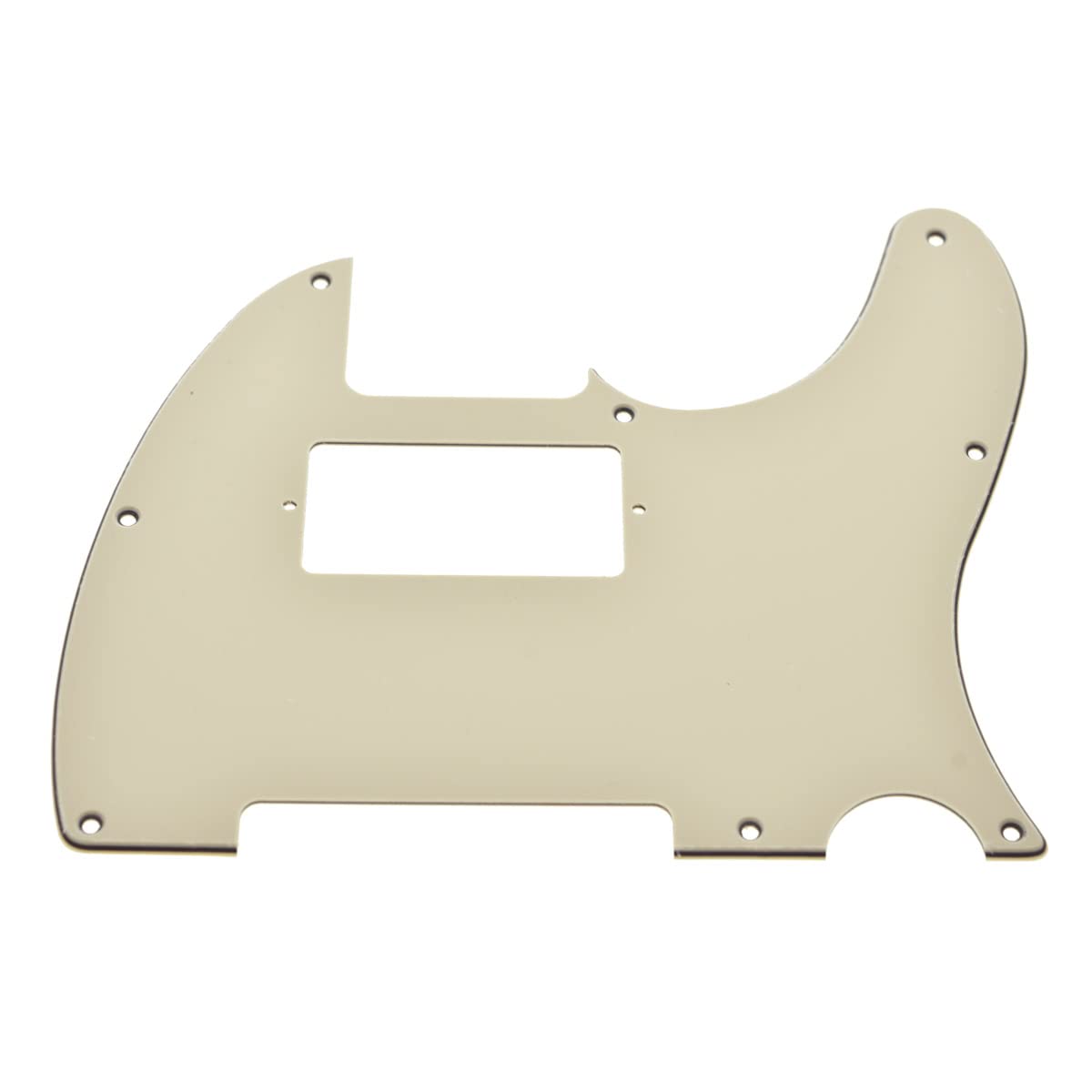KAISH 8 Hole Tele Guitar Humbucker Pick Guard TL Pickguard for USA/Mexico Telecaster/Tele Aged White 3 Ply