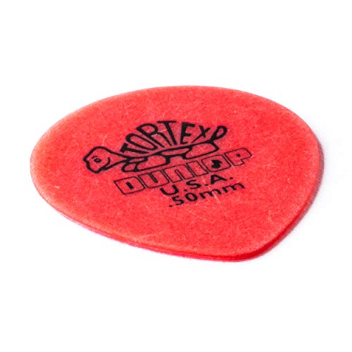 JIM DUNLOP 413R.50 Tortex Tear Drop, Red, .50mm, 72/Bag