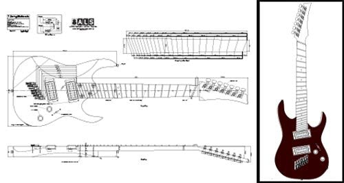 7-String Multiscale Electric Guitar Plan - Full Scale Print