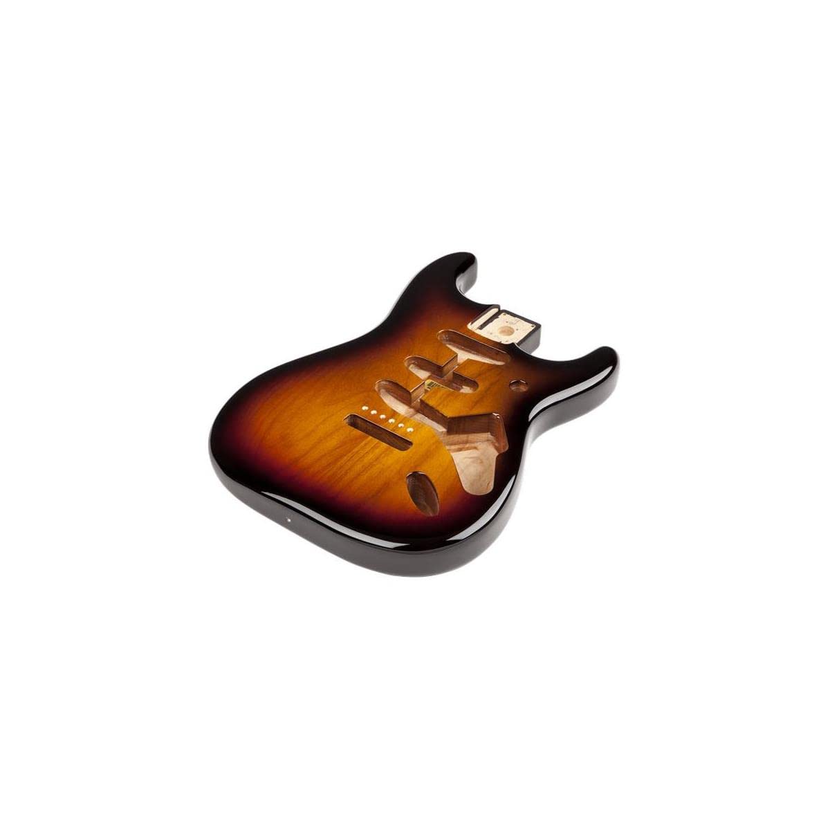 Fender Alder Stratocaster Body, Vintage Bridge Routing, SSS Pickup Routing, 3-Color Sunburst