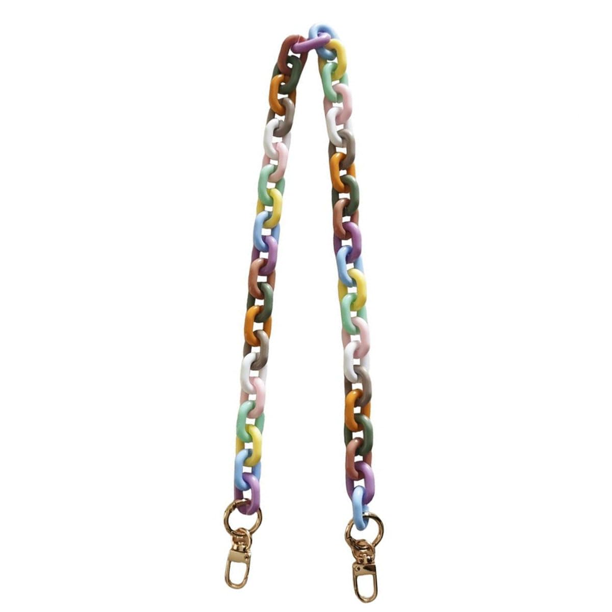 Hongvarey Acrylic Chain Strap for Women Handbag,Purse Chain Strap Replacement,Bag DIY Chain Accessories-Colorful 65CM