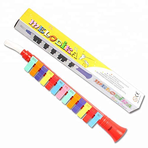 Craft Mshopr Musical Instrument Mouth Organ Flute/Trumpet Shaped 13 Key Note Melodica Portable Wind Piano Toy for Kids