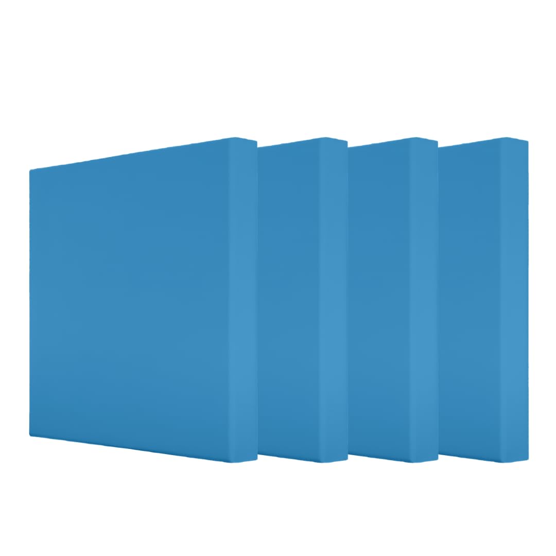 Timber Acoustics Absorb Blocks | Rockwool | Pine-Wood | Acoustics & Soundproofing [Set Of 4] Nrc > 0.90 (2 X 2 X 2) (Blue)