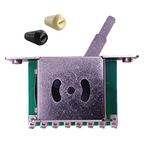 RuiLing 10pcs M3.5 Plastic 3 Way Toggle Switch Knob Tip Caps for Electric Guitar Parts Accessories Switch Cap Off-White