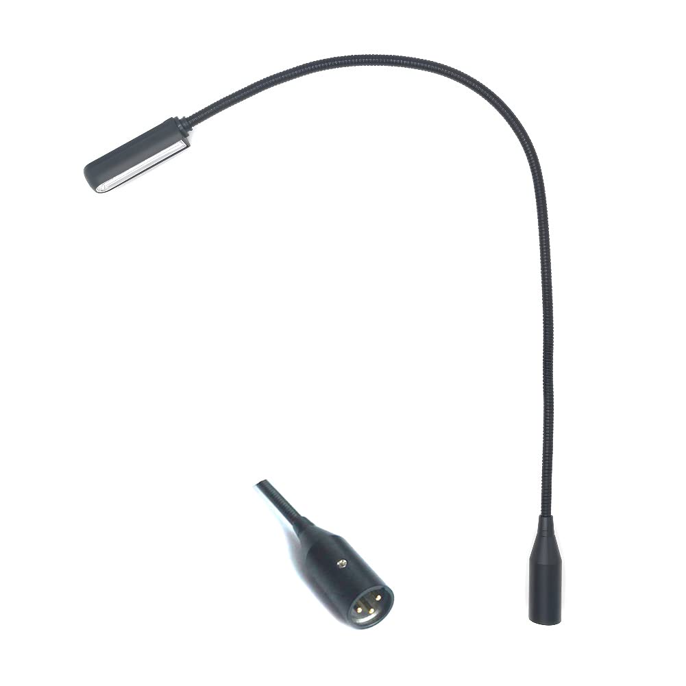 JXRYWF 22 inch XLR 3Pin DJ LED Light Studio Lamp gooseneck Lamp for Stage DJ Mixer Steamship Light Console Equipment (XLR 3Pin P