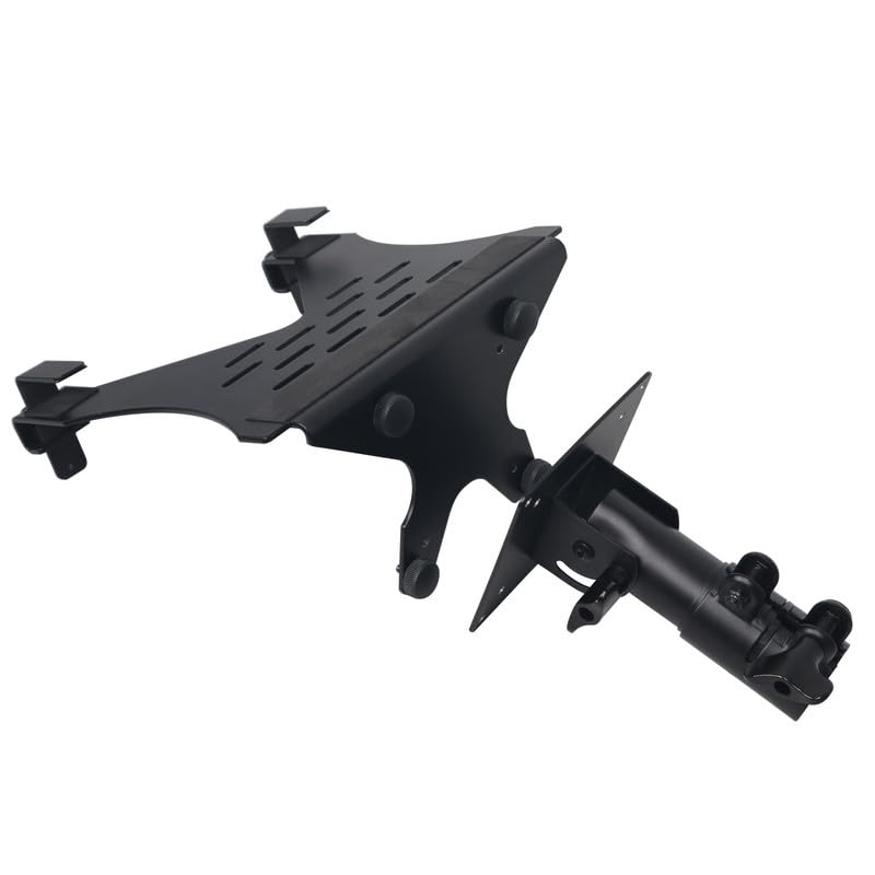 ProX X-LTF01BL Universal Laptop Tray + VESA Monitor Mounting Bracket fits on Speaker Stand 1-3/8'' Pole Black