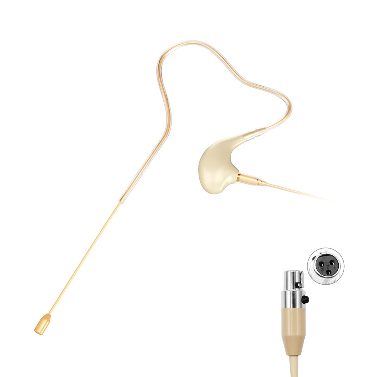 KIMAFUN Headset/Headworn Microphone Single Earset Ear-Hook Over Ear Hanging Condenser Mic Compatible with AKG Wireless System Bo