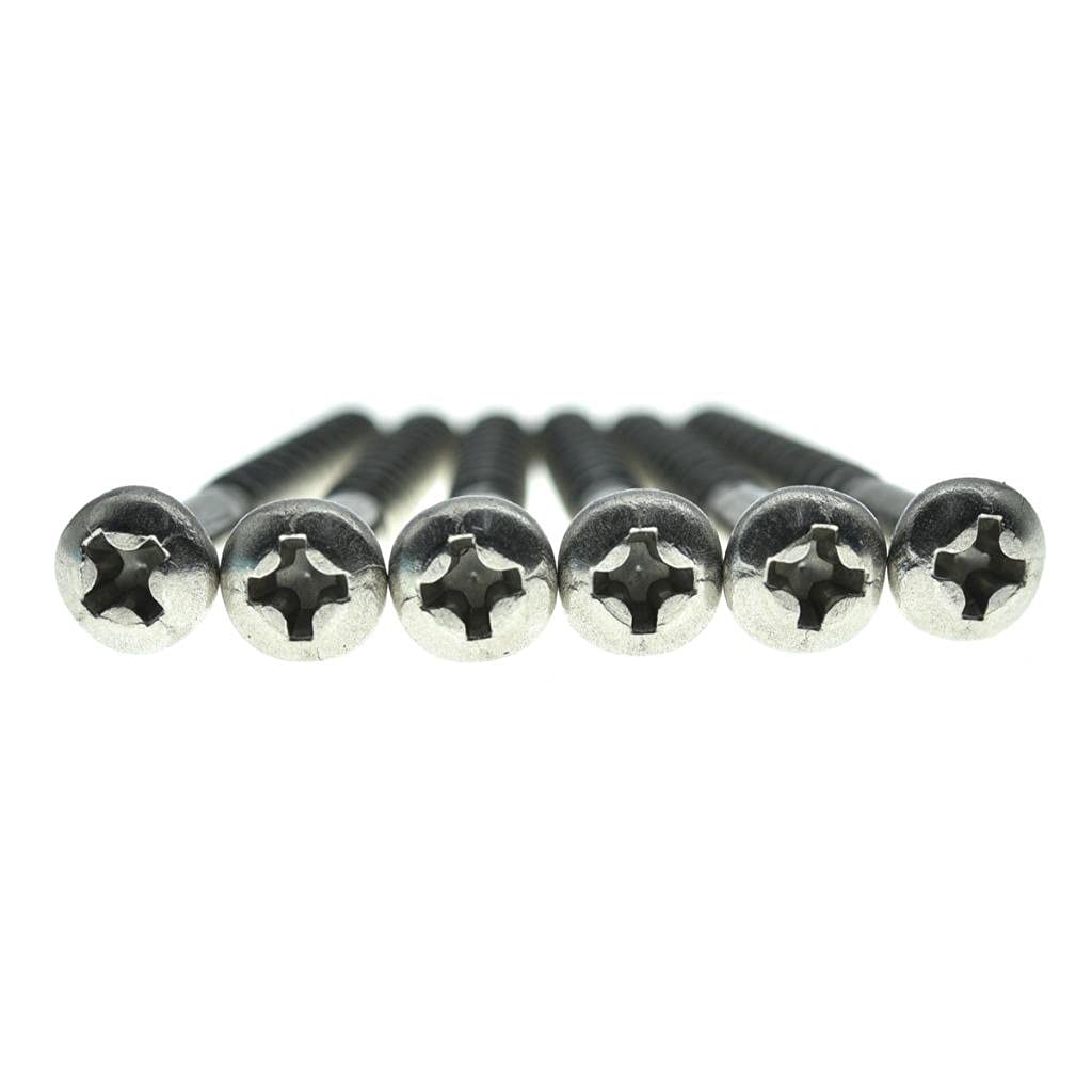 Dopro 6-Pack Stainless Steel Phillips Head Vintage-Style Guitar Tremolo Bridge Mounting Screws Fits Vintage FD Strat/Stratocaste