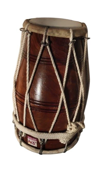SmSai Musicals Special Dholak Drum Sheesham Wood, Padded Bag, Spanner, Dholki Musicals Instrument Pdi-Bbc Perilously Design For 