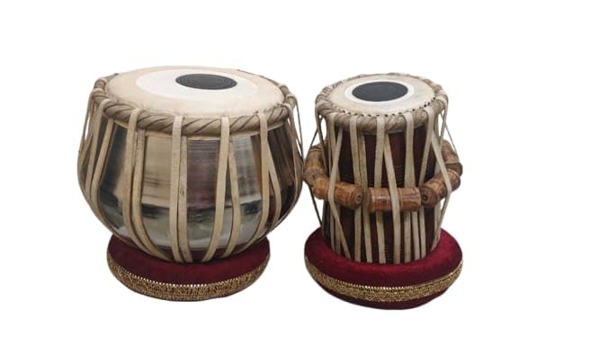 Sm Sai Musical Tabla Drum Set, Queen Brass Professional Quality Iron Tabla Dr Bayan Sheesham Wood Dayan Tabla, Great Sound With 