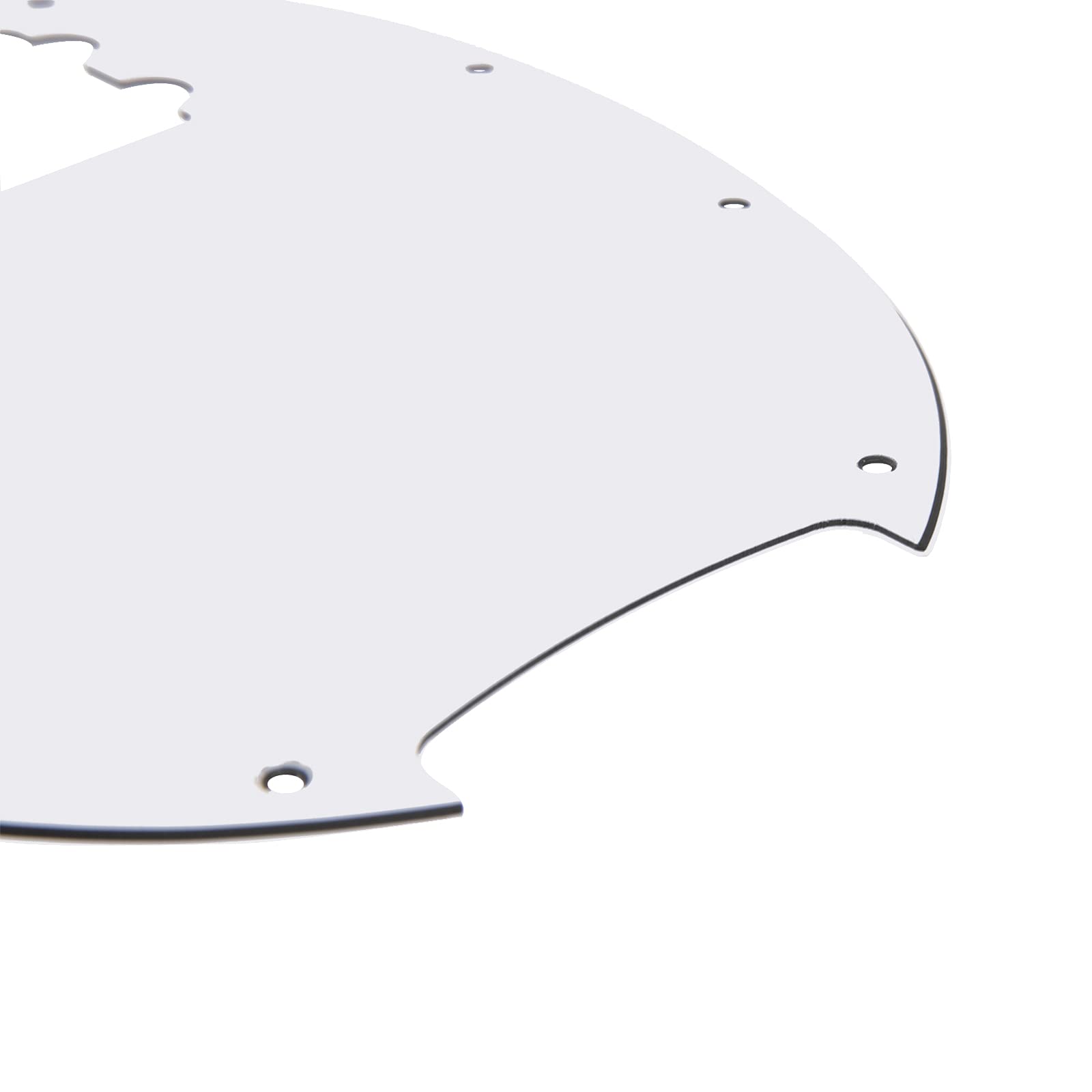 1Pcs Yootones 9 Hole Bass Electric Guitar Pickguard Compatible with MM StingRay 4 String Bass Guitar (3Ply White)