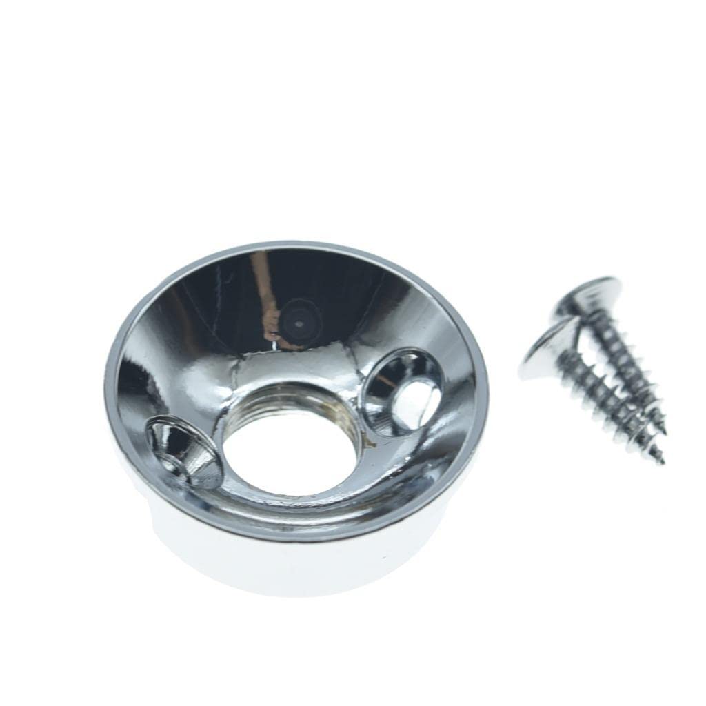 KAISH Chrome Brass American Thread Electric Guitar Jackplate Electrosocket Jack Plate for FD American/MIM Style Tele/Telecaster