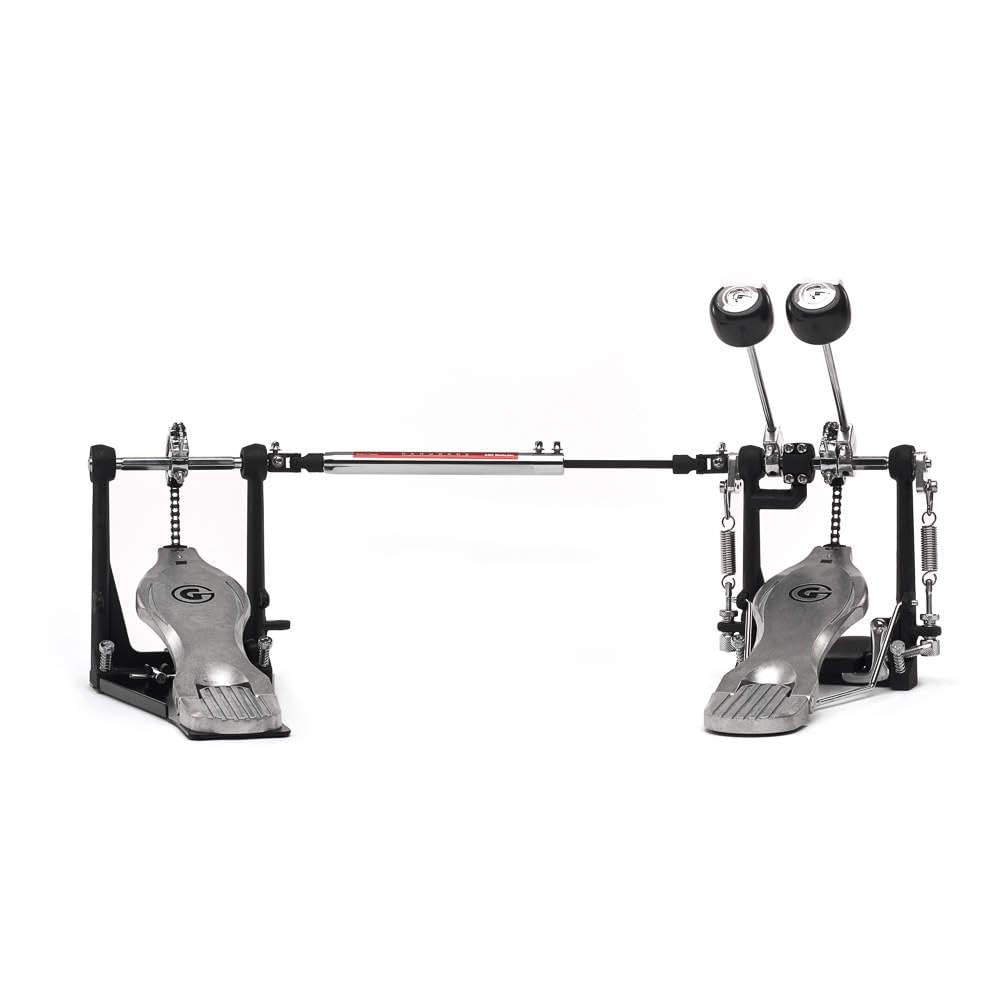 Gibraltar 5000 Series Chain Drive Double Bass Drum Pedal, with Single Chain Mechanism, G Style Footboards, Dual Surface Weighted