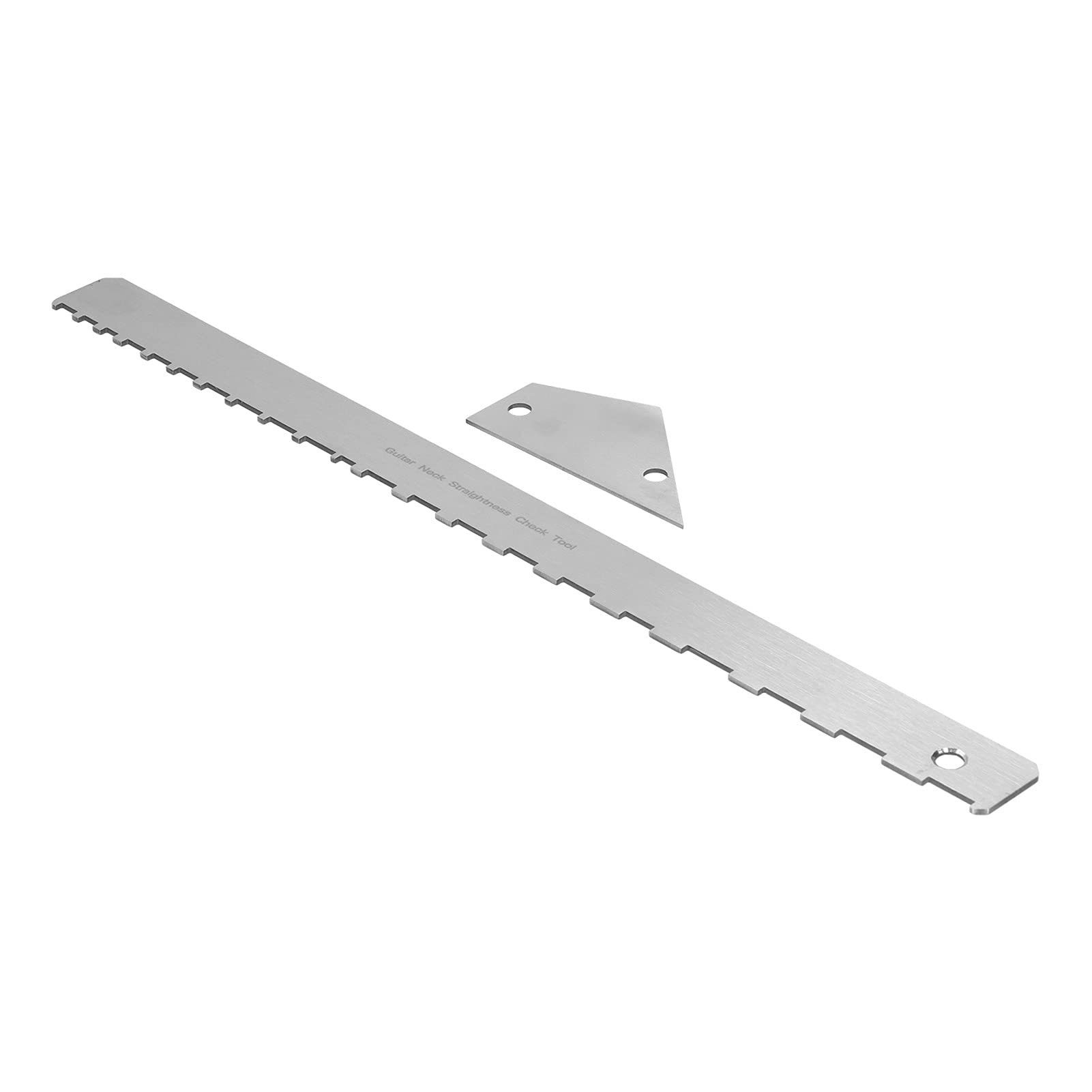 Shopping Spree Luthiers Tool, Stainless Steel Neck Notched Straight Guitar Neck Ruler Set with Rocker String Height Gauge for Gu