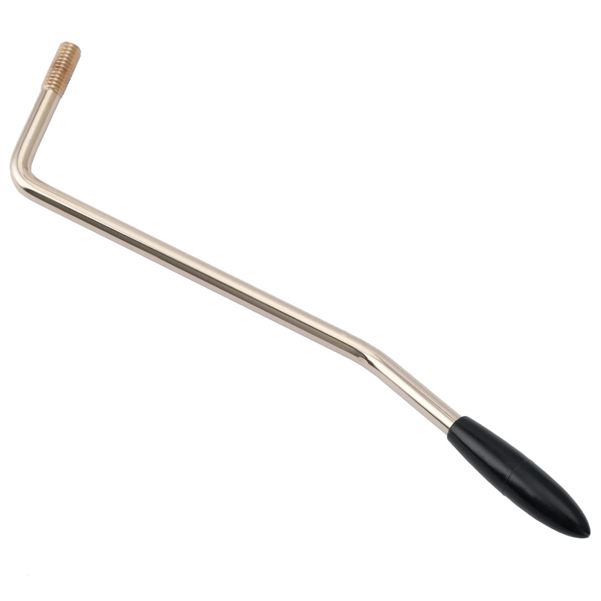 Musiclily Pro 5.8mm Thread-in Steel Tremolo Arm Whammy Bar Vibrato Arm for Squier Strat Style Electric Guitar, Gold with Black T