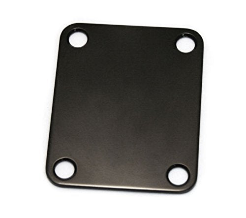 Greenten Black 4 Bolt Neck Plate Plain,Roller String Trees String Tree Guide Retainer with Screws for FD Strat Tele Basses Repla