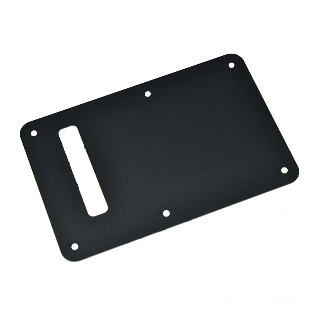 Dopro Aluminum Anodized Modern ST Strat Back Plate Tremolo Trem Cavity Cover for American/Mexican FD Stratocaster Black