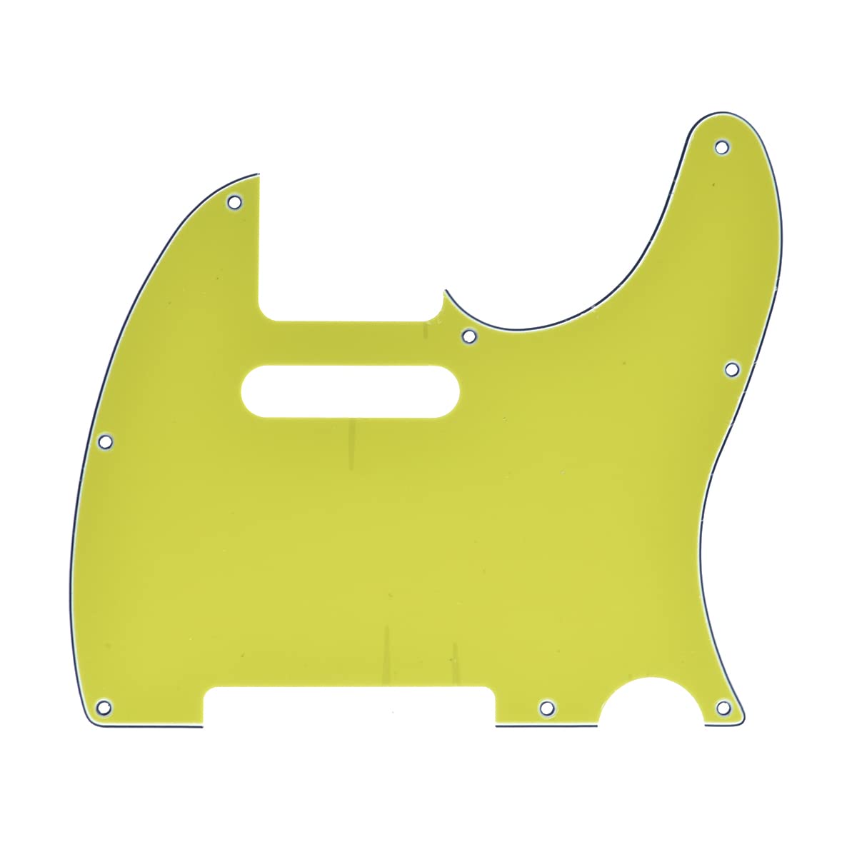 Kaish 8 Hole Tele Style Guitar Pickguard Tl Pick Guard Scratch Plate For Telecaster/Tele Yellow 3 Ply