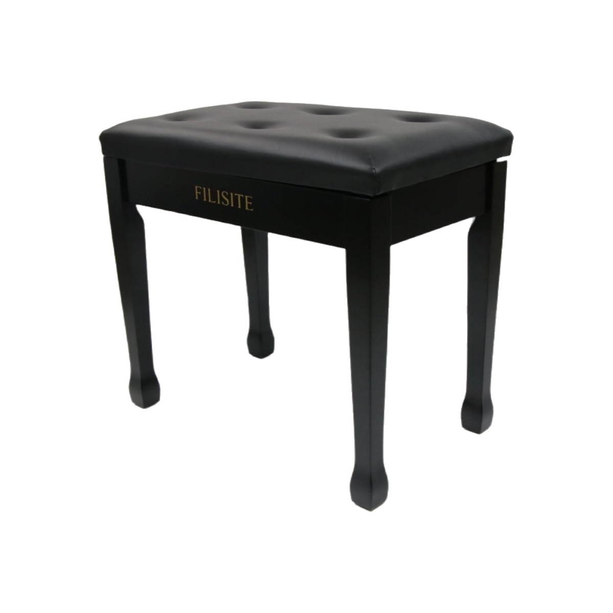 FILISITE Piano Bench with Waterproof Padded Cushion, Makeup Stools for Vanity, Bench for Living Room/Bedroom XJ580-2(Black)