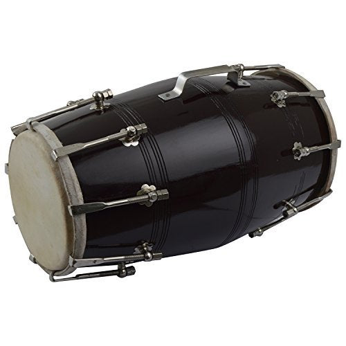 Gt Manufacturers Wooden Musical Dholak Instrument Drum Nuts & Bolt With Dholak Black (Black)