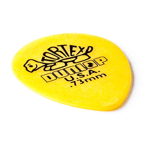 Dunlop 423R.73 Tortex Small Tear Drop, Yellow, .73mm, 36/Bag