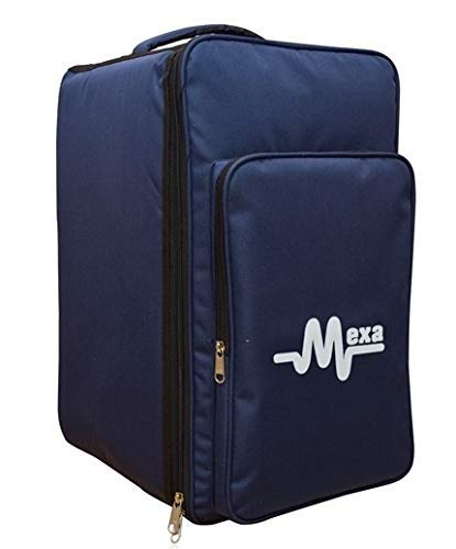 Mexa Cajon Bag Padded Waterproof Fabric With Carry Handle And Shoulder Straps Universal Size For All Size Cajon (Blue)