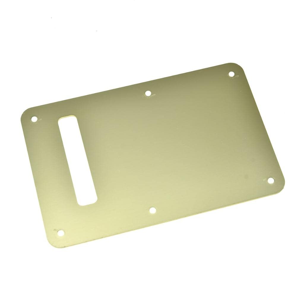 Dopro Aluminum Anodized Modern ST Strat Back Plate Tremolo Trem Cavity Cover for American/Mexican FD Stratocaster Gold